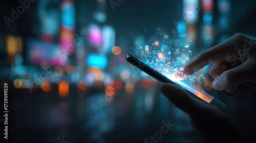 Digital Smartphone Touchscreen Technology with Data Stream Network Connection