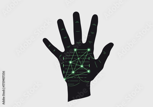 Network Hand Connecting Digital Information and Human Touch