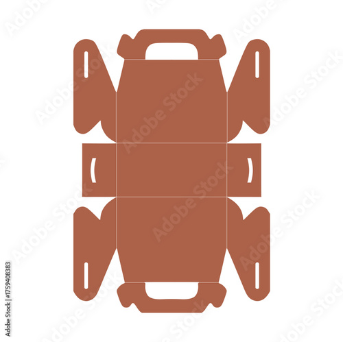 vector design of cardboard packaging for ready-to-eat food