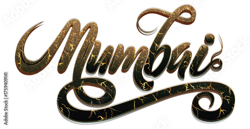Mumbai vintage text design. Vector calligraphy. Typography poster design, Mumbai text effect vector typography , Mumbai city text PNG