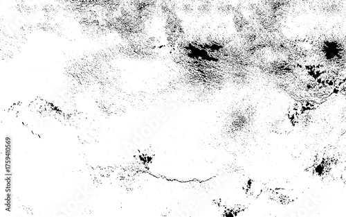 Grunge background black and white. Abstract monochrome texture. Vector