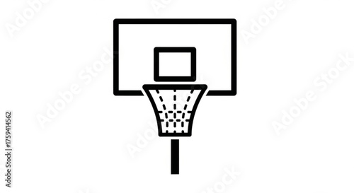 Basketball hoop vector icon illustration for sports equipment and game design needs online resource download