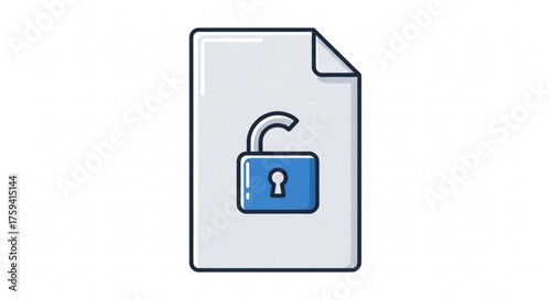 Unlock file document security access protection privacy safe secure data information open access document