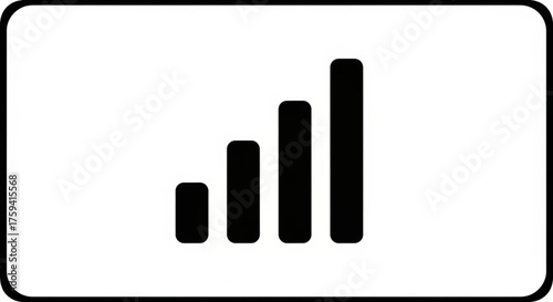 Cellular network signal strength indicator icon vector graphic for mobile connection and wifi access point design