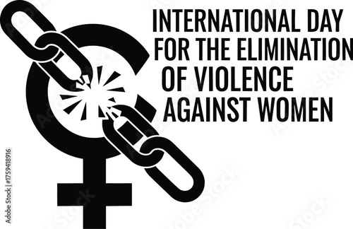 International day for elimination of violence against woman celebration vector illustration