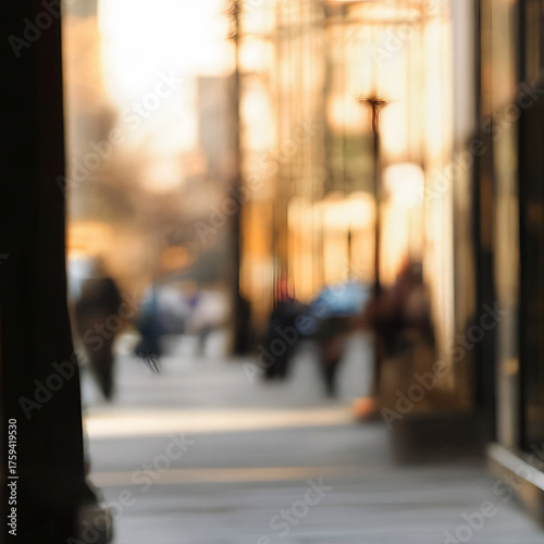 blurred picture of street in the city for background