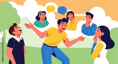 Group of People Sharing Ideas and Laughing Together.