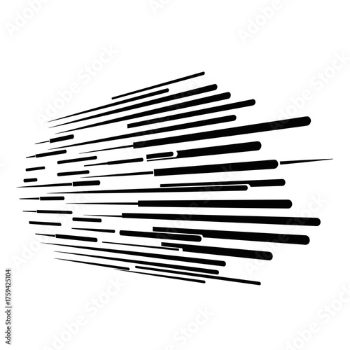 Abstract speed lines representing fast movement and rapid progress in a graphic design.