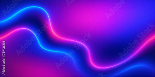 Abstract flowing purple and blue light waves pattern texture design