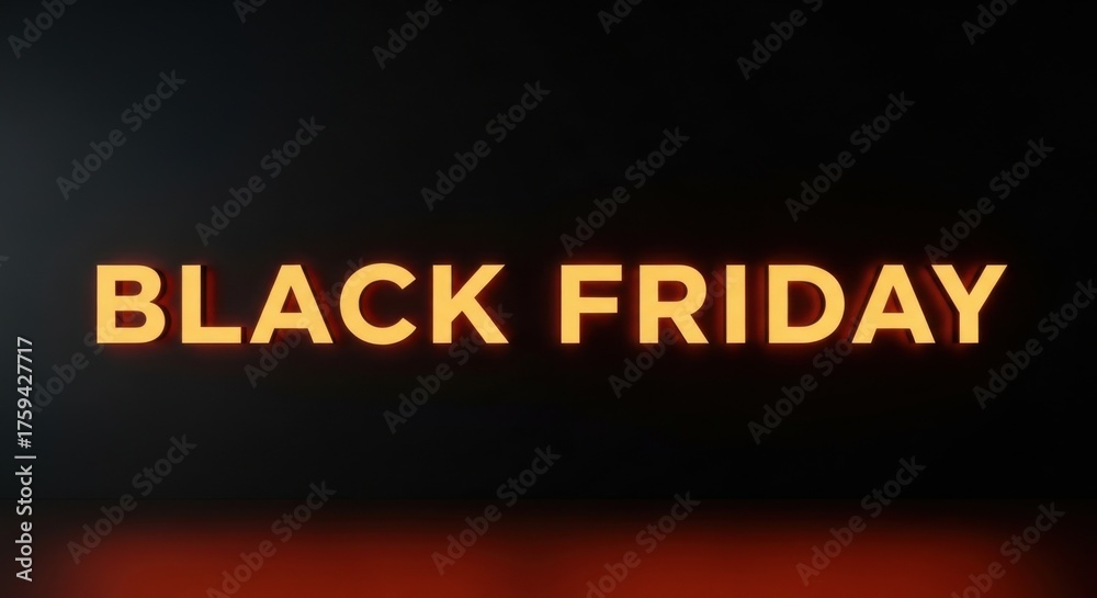 Obraz premium Black friday shopping event sales promotion with bold typography