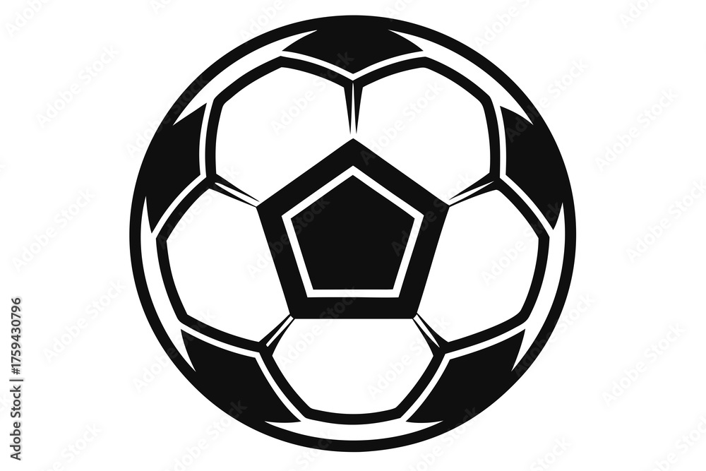 Obraz premium Soccer ball isolated on white background simple illustration