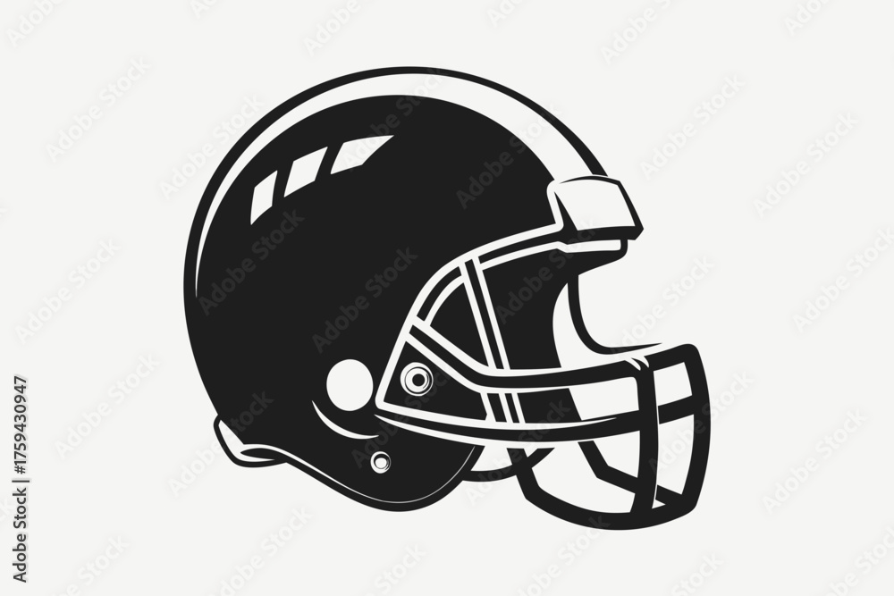 Fototapeta premium American football helmet vector illustration for sports protection and safety equipment