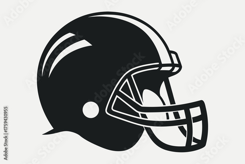 Helmet vector illustration of a hard hat for sports protection and safety equipment