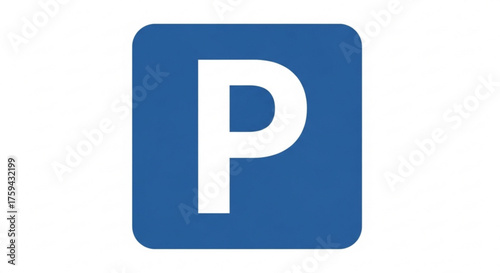 Blue parking sign indicates a designated area for vehicles to be parked, ensuring organized traffic flow
