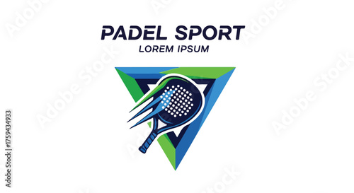 Dynamic Padel Sport Illustration with Speed Trail for Sporting Events
