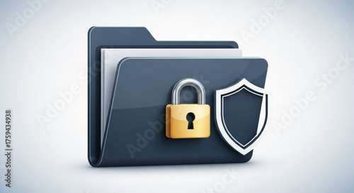 Secure folder data protection privacy safety lock shield file management confidential document information
