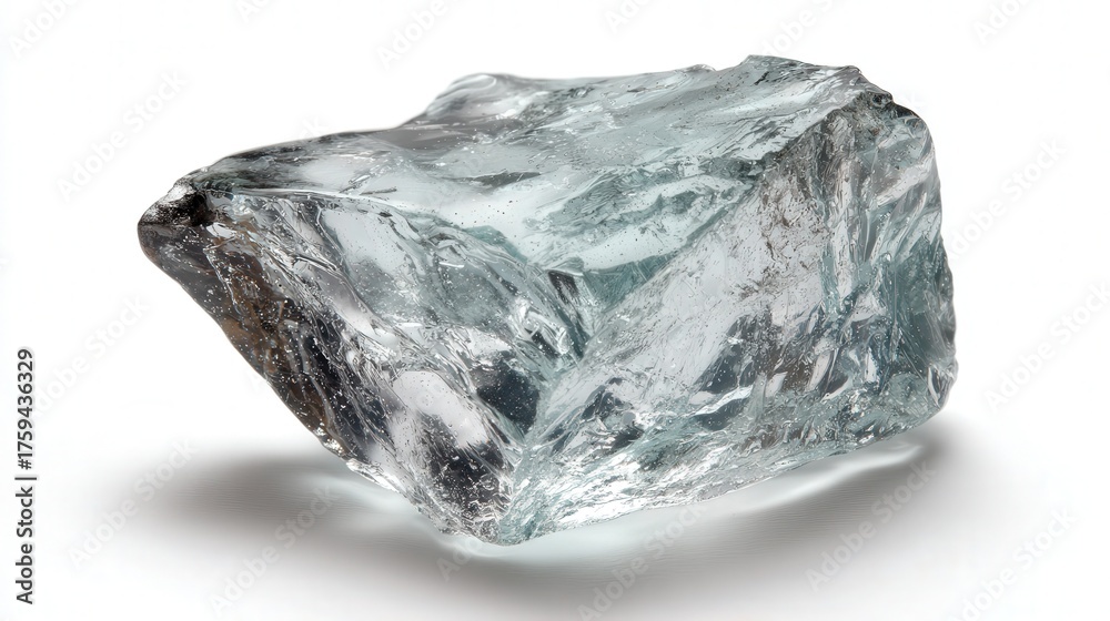 Fototapeta premium Tiny glass shard isolated on white background