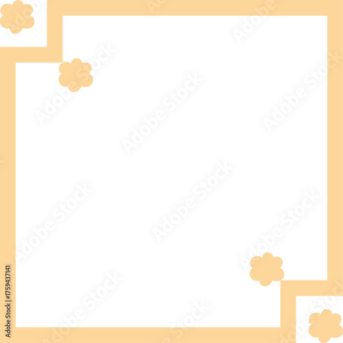 꽃문양 사각 글 상자 프레임