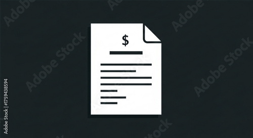 Invoice template download for business accounting and financial management with dollar sign and document 100