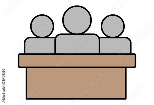 Business training and presentation concept flat vector illustration with lecturer, board, and participants
