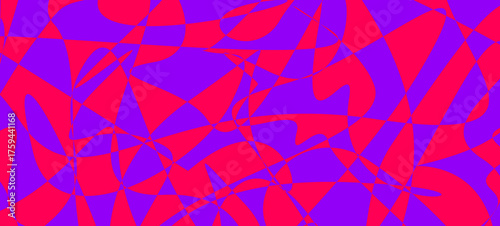 Vivid purple and red futuristic chaotic pattern for background and wallpaper