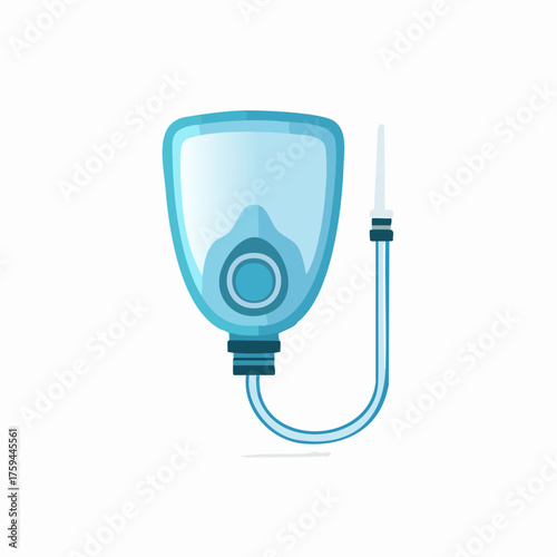 Nebulizer Mask Illustration for Respiratory Treatment.
