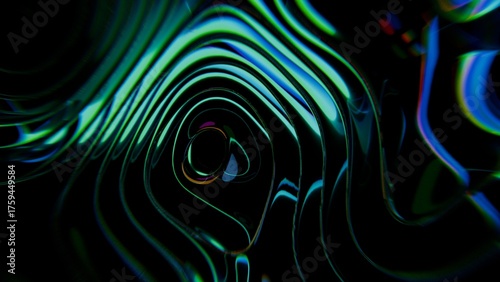 Abstract colorful wave patterns reflections, digital art, background