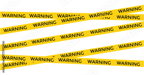 Global Shutdown and Lockdown Concept — Yellow Hazard Tape Banner Design for Crisis and Warning Themes