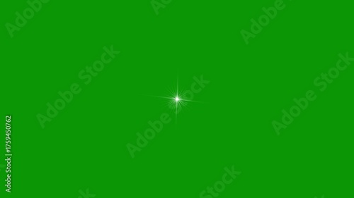 Twinkle Sparkling stars Shine animation on green screen, White cartoon, flat, vector, Twinkle star glitter sparkle, Fast twinkling stars animated on transparent background. 4K animation