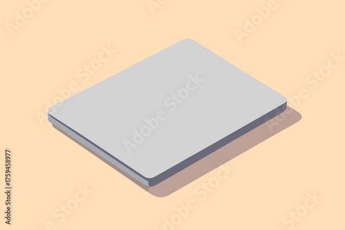 Shadow clean diagonally soft background illustration pastel vector design minimalist closed laptop
