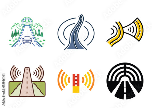 Autonomous vehicle driving on a forest road with smart technology signals future of self-driving transportation