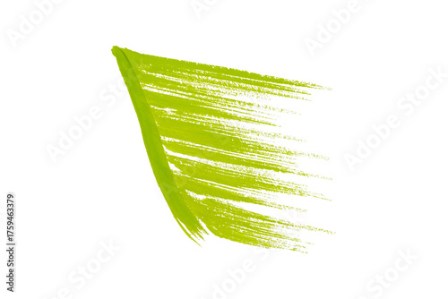Isolated abstract paint brush stroke on transparent background. Colorful artistic texture for creative design, decoration and digital art.