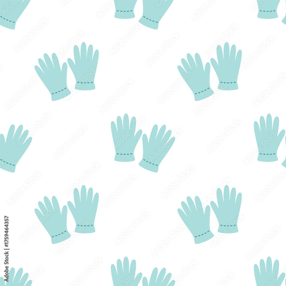 Fototapeta premium rubber gloves seamless pattern