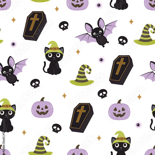 halloween pattern with magical elements