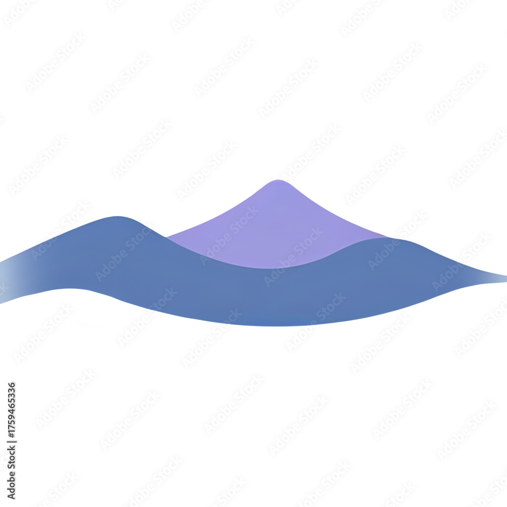 Gradients and mesh tools vector_ an alpine vista fading from deep indigo at the bottom to pastel pink at the top, soft atmospheric blur