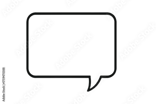 Comic caption box rounded rectangle 16:9 transparent background Chat bubble, empty for copy