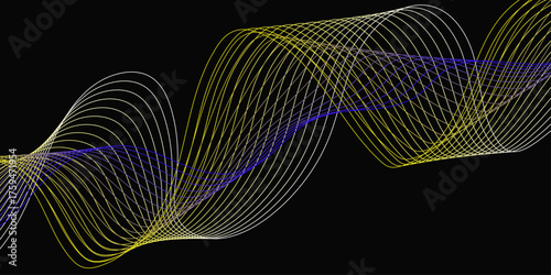 Abstract line art with wave patterns colorful background. Modern parallel lines abstract shape with wavy pattern minimal background. multicolor abstract background adorned with modern wavy lines.