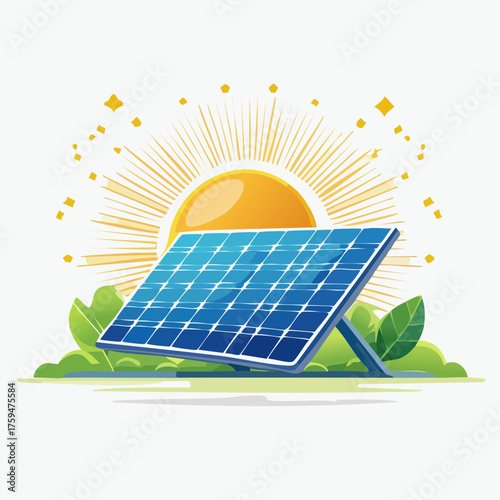 Solar panel harnessing sunlight for sustainable energy generation.