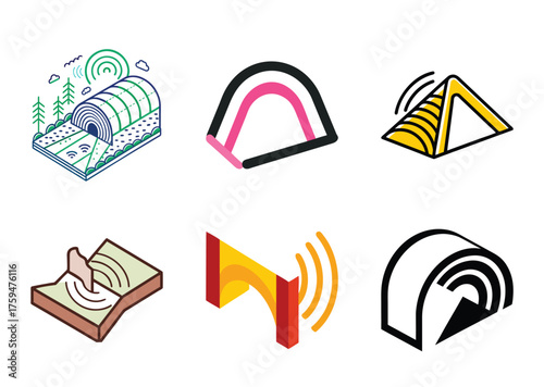 Smart Farming Field Automation Icon Remote Control System Drone Technology Smart Agriculture Isometric Line Art
