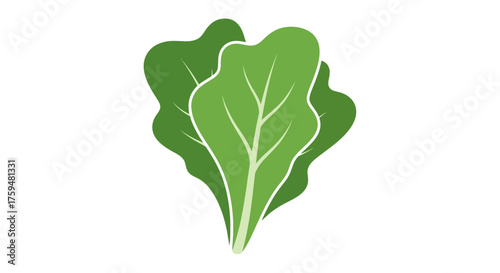 Vibrant green leaf illustration showcasing freshness and natural aesthetic appeal in minimalist