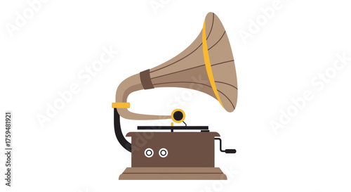 Vintage charm an antique gramophone radiates classical sound and decorative allure with rich history
