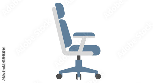 Ergonomic office chair illustration depicting comfort and modern workplace seating design