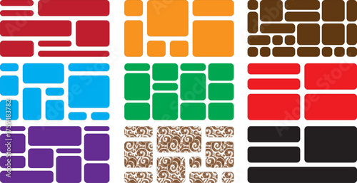 bento,shape,collage,bento box,collage maker,photo collage,picture collage,rhombus Bento grid vector vertical layouts,templates design.