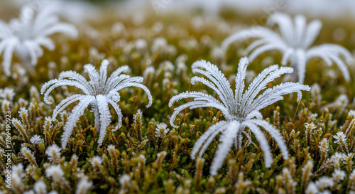 繊細な氷の花が描く冬の奇跡