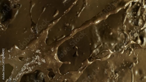 Super Slow Motion Shot of Flying and Splashing Mud Background at 1000fps.