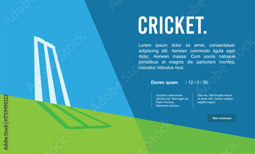 Attractive editable vector cricket wickets design great for your design resources print and others	