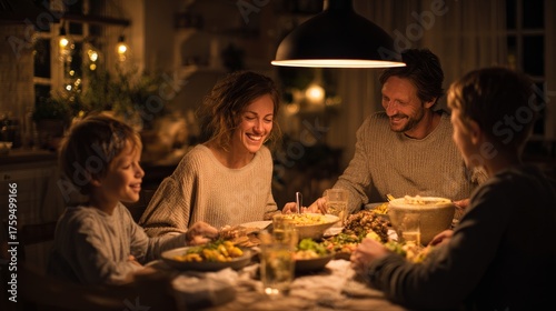 family at christmas dinner