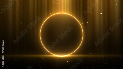 Wallpaper Mural Radiant Ring of Light Shimmering Particles Gold Awards Trailer Titles Cinematic Openers Luxury Intro Background Torontodigital.ca