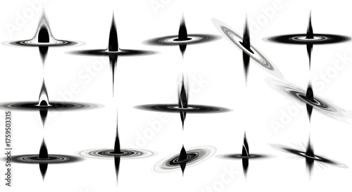 Elegant black and gray abstract formations, perfect for modern designs, technology visuals, and futuristic themes, originally created as scalable vector art