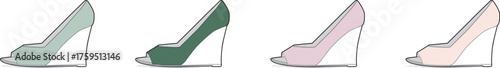 Stylish Array High Heels in Pastel Shades, Elegant Women's Fashion